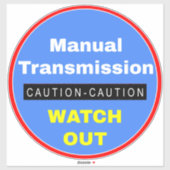 注意マニュアルトランスミッションの監視 シール (シート)
