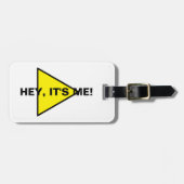 注意マークのラベル トラベルタグ 名前タグ "Hey It's Me" ラゲッジタグ (正面横)