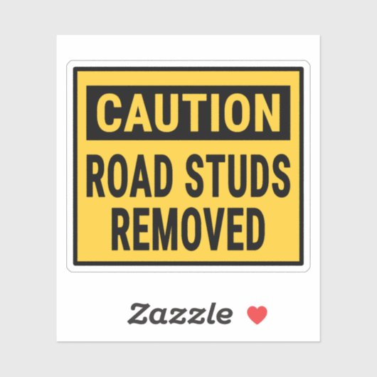 注意ロードスタッドの取り外し シール (シート)