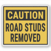 注意ロードスタッドの取り外し シール (正面)