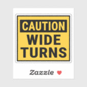 注意ワイドターン シール (シート)