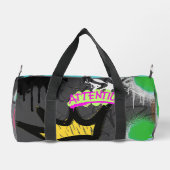 注意ヴァンパイアは食べハートスプレー絵を描の ダッフルバッグ (裏面)