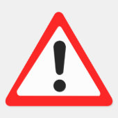 注意三角形シンボル 三角形シール (正面)