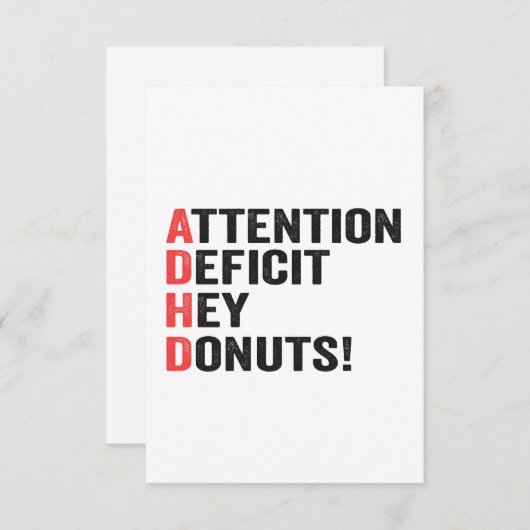 注意不足HeyドーナツAdhd神経多様性 サンキューカード (正面/裏面)