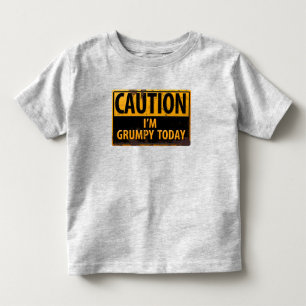 注意今日の危険おもしろいの兆候 トドラーTシャツ