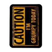 注意今日は不機嫌だ – 錆びた金属の危険サイン マグネット (縦)