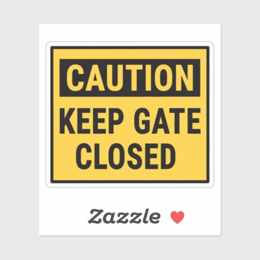 注意保門閉標識 シール (シート)