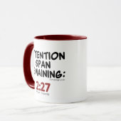 注意力の残りのユーモア マグカップ (正面左)