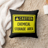 注意化学貯蔵区域 クッション (ブランケット)