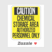 注意化学貯蔵所認定人員 シール (シート)