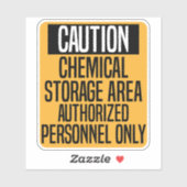 注意化学貯蔵所認定人員 シール (シート)