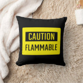 注意可燃性サイン クッション (ブランケット)