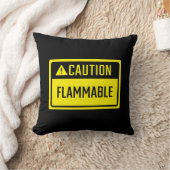 注意可燃性サイン クッション (ブランケット)
