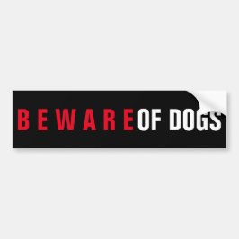注意喚起：犬注意 グロッシーステッカー バンパーステッカー