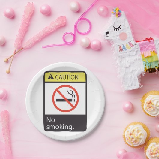 注意喫煙記号 ペーパープレート (パーティー)