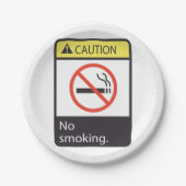 注意喫煙記号 ペーパープレート (正面)