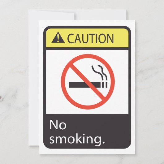 注意喫煙記号 招待状 (正面)