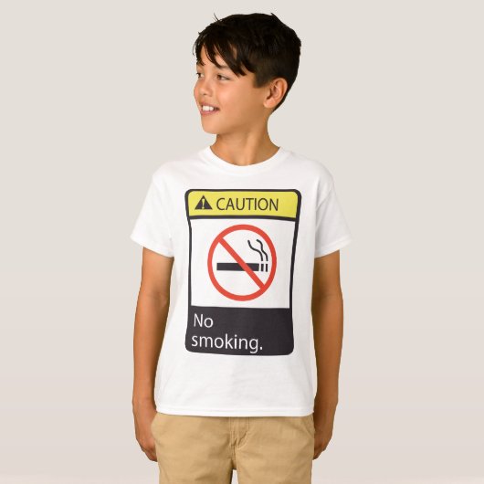 注意喫煙記号 Tシャツ (正面フル)