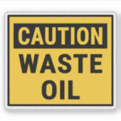 注意廃棄物油 シール (正面)