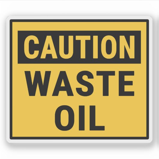 注意廃棄物油 シール (正面)