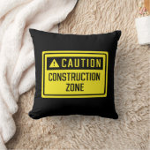 注意建築ゾーンの標識 クッション (ブランケット)