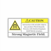 注意強磁場ラベル シール (正面)