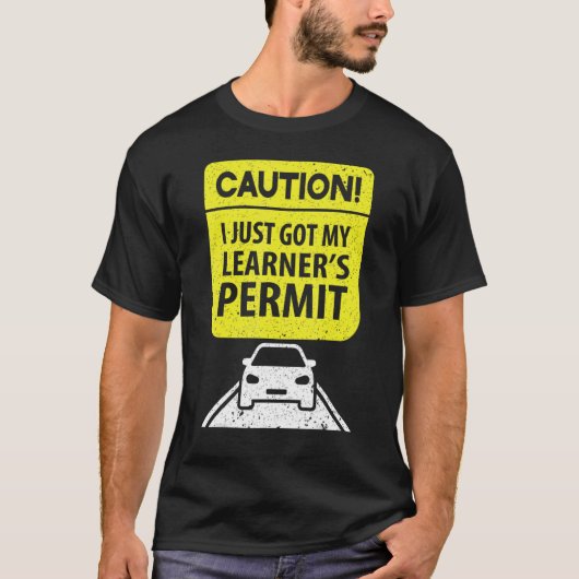 注意得運転免許証 Tシャツ (正面)