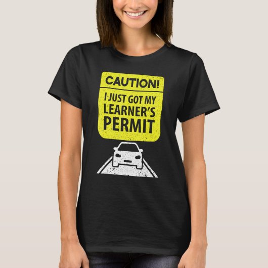 注意得運転免許証 Tシャツ (正面)