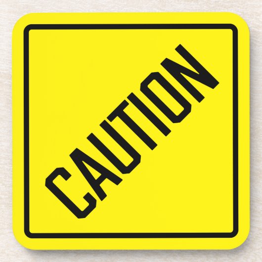 注意懸命プラスチックコースター コースター (正面)