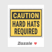 注意懸命帽子が必要 シール (シート)