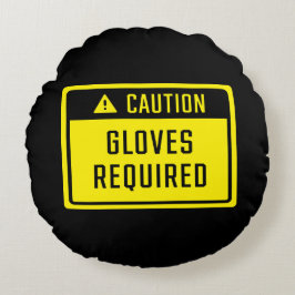 注意手袋必要標識 ラウンドクッション