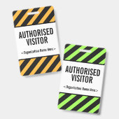 注意把握の"訪問者"のバッジ承認しました バッジ (正面＆裏面)