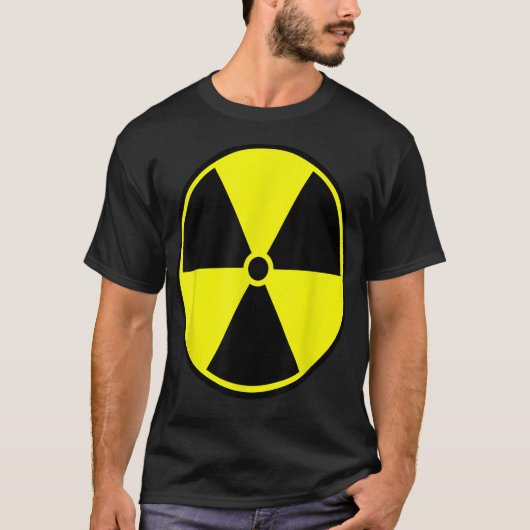 注意放射線危険核弾頭 Tシャツ (正面)