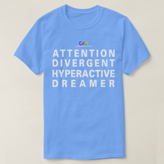 注意散発ハイアクティブドリーマー Tシャツ (デザイン正面)
