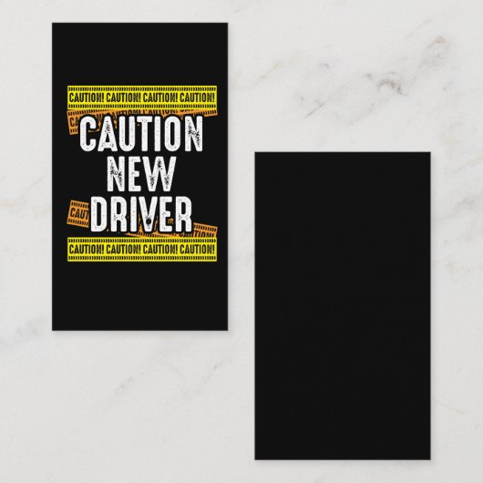 注意新しいドライバのライセンスを取得 名刺 (正面/裏面)