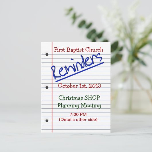 注意書きはがき – 便数々の箋 – 目的 シーズンポストカード (スタンド正面)