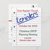 注意書きはがき – 便数々の箋 – 目的 シーズンポストカード (正面/裏面)