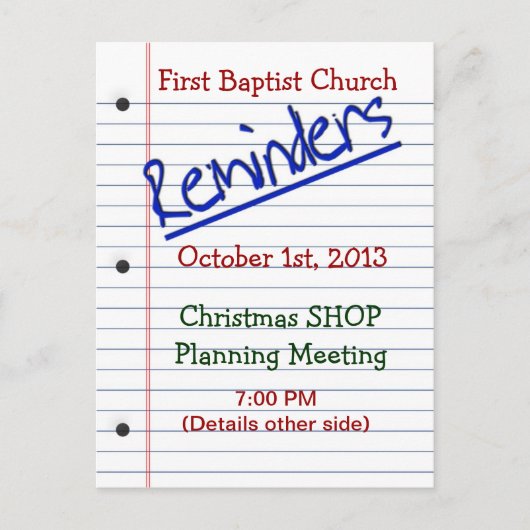 注意書きはがき – 便数々の箋 – 目的 シーズンポストカード (正面)