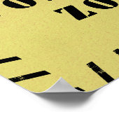 注意標識トレーニングゾーンジムスタイル ポスター (角)