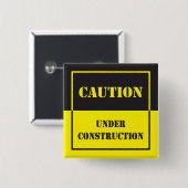 注意標識建築 缶バッジ (正面&裏面)