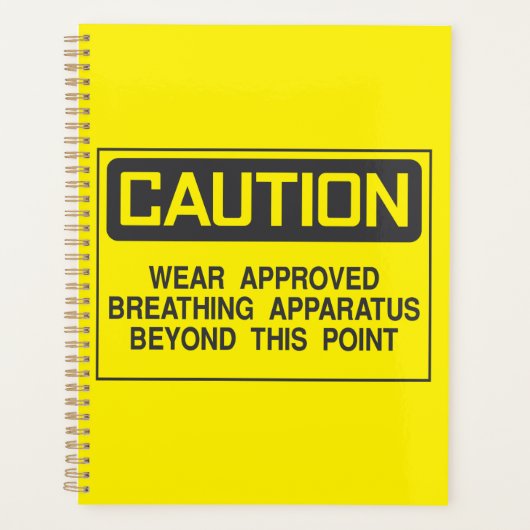 注意標識衣服認定呼吸装置 プランナー手帳 (正面)