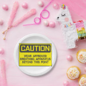 注意標識衣服認定呼吸装置 ペーパープレート (パーティー)