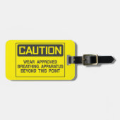 注意標識衣服認定呼吸装置 ラゲッジタグ (正面横)