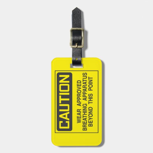 注意標識衣服認定呼吸装置 ラゲッジタグ (正面縦)