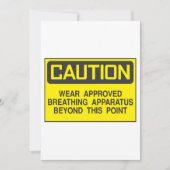 注意標識衣服認定呼吸装置 招待状 (正面)