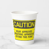 注意標識衣服認定呼吸装置 紙コップ (正面)