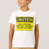 注意標識衣服認定呼吸装置 Tシャツ (正面)