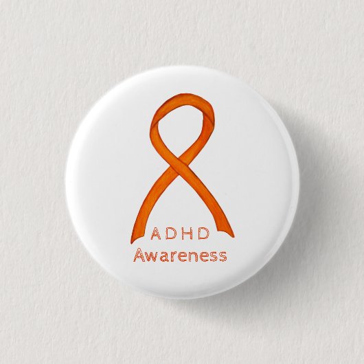 注意欠陥多動性障害(ADHD)ピン 缶バッジ (正面)