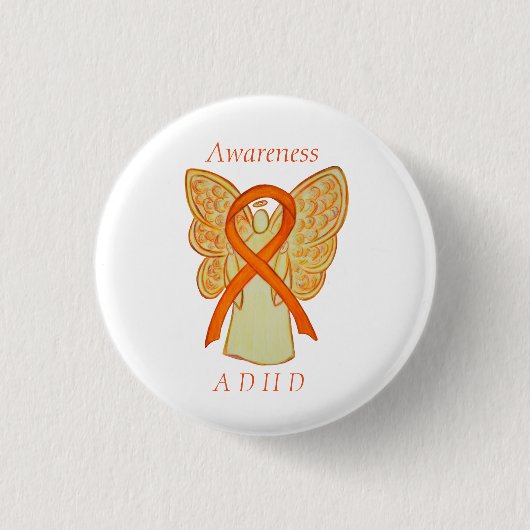 注意欠陥多動性障害(ADHD)ピン 缶バッジ (正面)