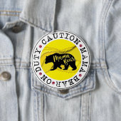 注意母の日のピンボタンにデューティママ熊 缶バッジ (インサイチュ)